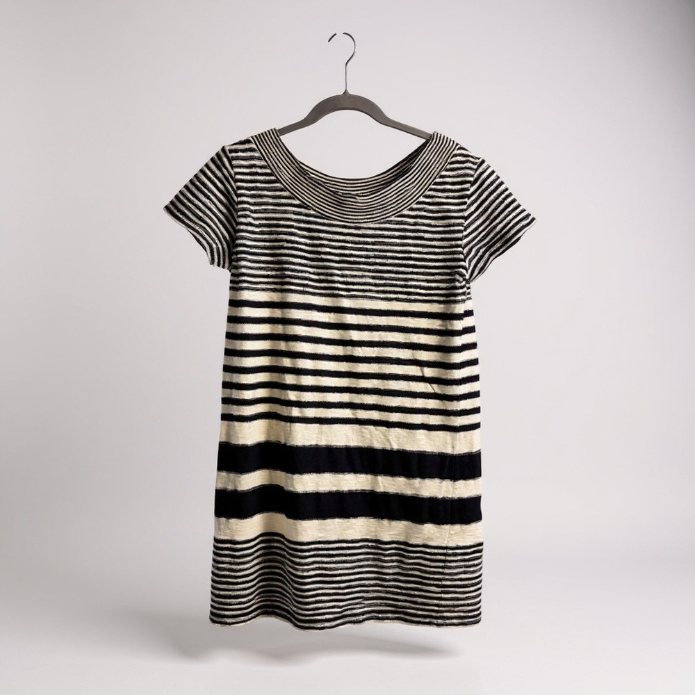 Maeve Anthropologie Striped Boat Neck Short Sleeve Tunic Dress Size Medium